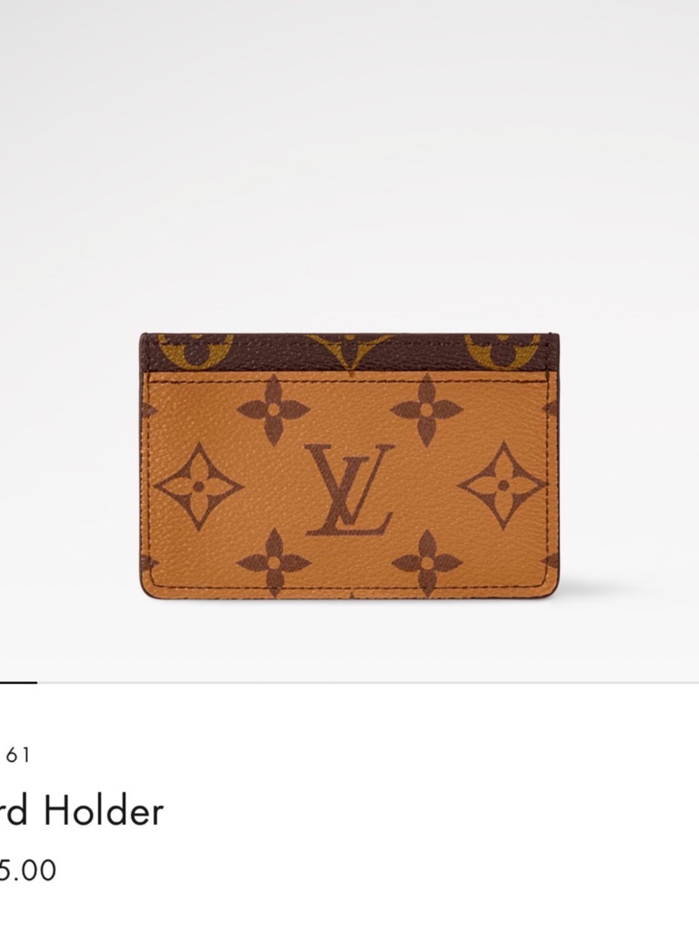 Louis Vuitton Tan and Brown Monogram Card Holder